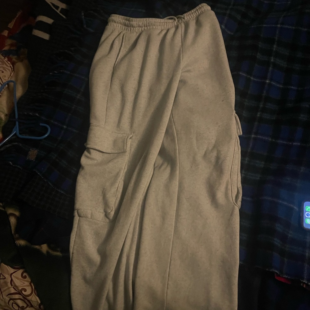 Justify Juniors Size m Fleece Flare Jogger Cloud Grey
